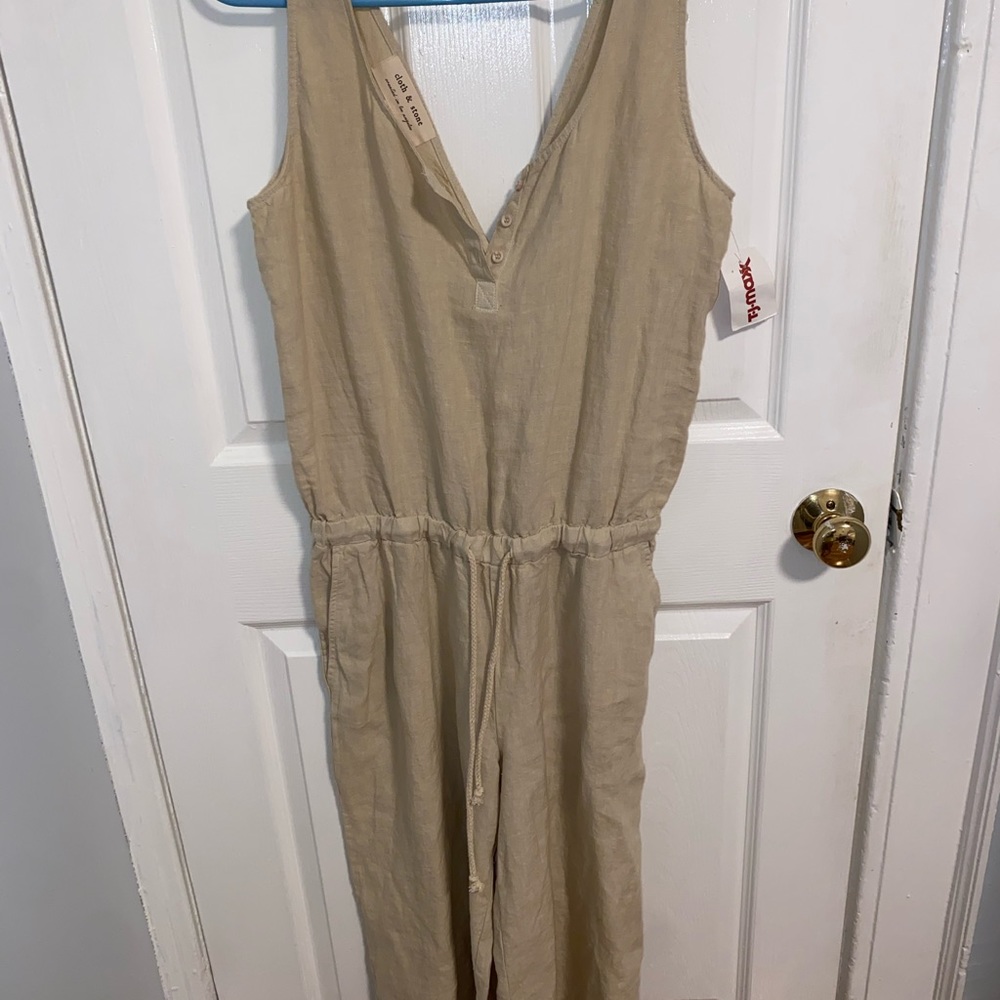 beige jumpsuit